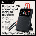 DOCREATE TK-10A Portable Spot Welder 1200A LCD Display 8000mAh Battery Dual Pulse Welds 0.25mm Nickel Plate Fast. 