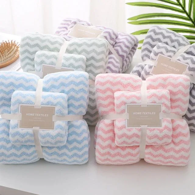 2%20Pcs%20Coral%20Fleece%20Bath%20Towel%20Small%20&%20Large%20Size%20Soft%20Towel%20for%20Women%20Men%20Kids%20Water%20Absorbent%20No%20Lint%20Quick%20Drying%20Towel%20Set%20-%20Image%202