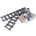 MOC City Train Rail Crossing Tracks Set Stud Gap Triple Switch Bricks Building Blocks Technical Enlighten Toys for kids.