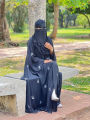 Abaya borka Dubai Charry Georget Stylish Embroidery Work Party Borka For Women.