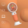 Convenient and ultra-quiet USB mini handheld wind power fan with portable phone holder student office small cooling fans. 