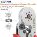 Ferrule Crimping Tool HSC8 6-4/6-6  Electrical Crimper Plier For Wire End Crimp Tube Terminals Electrical Circuit Repair. 