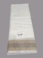 White Saree# Indian Cotton Saree # Kerala White Gold Border# With Blouse. 