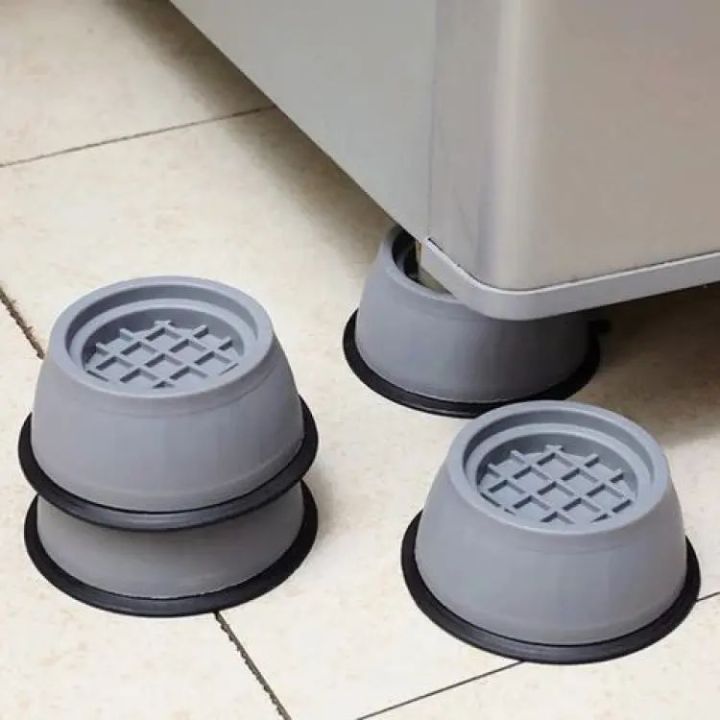 Anti Vibration Foot Pad Non-Slip Washing Machine Fixed Rubber Base Proof Pad Shock Mat Fit Universal Furniture Refrigerator Dryer Foot Pad-4 Pieces