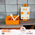 Tom Lunch Box with Spoon & Fork for School. 