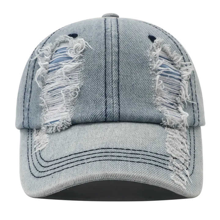 2024%20New%20Solid%20Color%20Ripped%20Baseball%20Cap%20Washed%20Denim%20Snapabck%20Hat%20Hip%20Hop%20Breathable%20Streetwear%20Distressed%20Hats%20for%20Women%20Men%20-%20Image%203