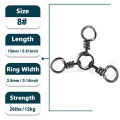9KM 25Pcs 3 Way Swivel Fishing Tackle Saltwater Stainless Steel Three Way Swivel Fishing Lures Connector Catfishing Trolling Rig. 