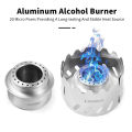Camping Stove 100ml Aluminum Alcohol Burner with Small Stainless Steel Windshield Camp Stove for Camping Hiking Survival.