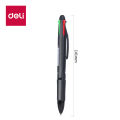 DELI 4 In 1 Ballpoint Pen 0.7 mm Color Ball Pens Blue Black Red Green Writing Pen School Office Stationery. 