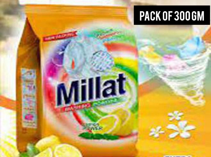 detergent washing powder pack of 300 hm original best quality millat washing powder