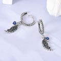 Woman Earring 925 Silver Original Eardrop Hoop Earring Sunflower Bee Bow Fashion Jewelry.