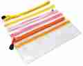 1Pcs Transparent Clear Zipper Pouch for Travel, Cosmetics & Stationary Organizer (Multicolor). 