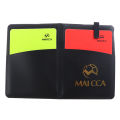 Soccer Referee Red Yellow Card Professional Fair Play Cards Football Linesman Leather Case Bag Set Sports Game Equipment.