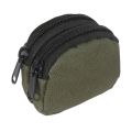 Nylon Double Zipper Pocket Coin Purse Men Tactical Molle Pouch Lightweight Outdoor Small Card Holder Keys Storage Belt Waist Bag. 