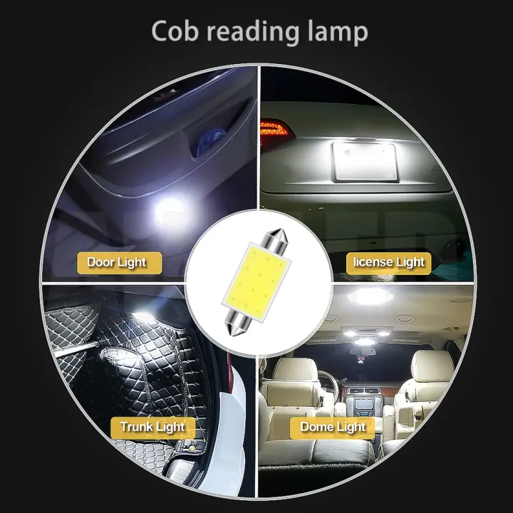 10Pcs/Lot%20C5W%20LED%20Bulb%20Festoon%2031/36/39/41mm%2012V%2024V%20COB%206500K%20White%20Car%20Interior%20Dome%20Reading%20Lights%20Trunk%20License%20Plate%20Lamp%20T%20-%20Image%206