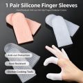 1 Pairs Silicone Finger Protector Sleeve Cover Anti-cut Heat Resistant Finger Sleeves Great Cooking Kitchen Tools. 
