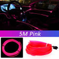 5M Car Interior Led Strip Light Neon EL Wiring Decorative Lamp For Auto DIY Flexible Ambient Light USB Party Atmosphere Diode. 