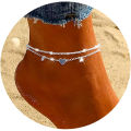 925 Sliver Plated CZ Anklet Bracelets for Women Girl Trendy New Waterproof Heart Charm Dainty Layer Chain Anklets Jewelry .