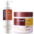 Karseell Maca Essence Shampoo & Hair Mask Combo Set  - Deep Treatment with Argan Oil, Coconut Protein, Herbal Collagen, and Keratin - Sulfate-Free Formula for Dry, Damaged Hair 16.90oz x 2 PCS. 