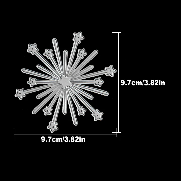 Original%20Lovely%20Stars%20Firework%20Metal%20Cutting%20Dies%20Scrapbooking%20Decorative%20Embossing%20-%20Image%202