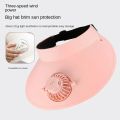 Fan Sun Cap High Wind Speed Large Air Volume Fashionable and Portable USB Charging with Multiple Adjustable Settings Gift. 