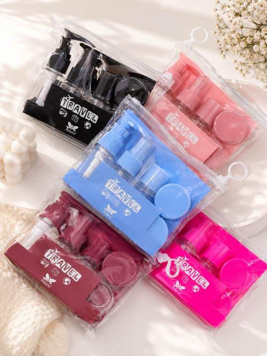 5-Piece Travel Kit Cosmetic Containers Set – Reusable Portable Bottles & Containers for Shampoo, Lotion, Skincare & Personal Care