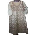 Party wear masoori fabric embroidered frock and sharara. 