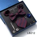 Men's Tie Set Luxury Gift Box Silk Tie Necktie Set 8pcs Inside Packing Festive Present Cravat Pocket Squares Holiday Gift Men. 