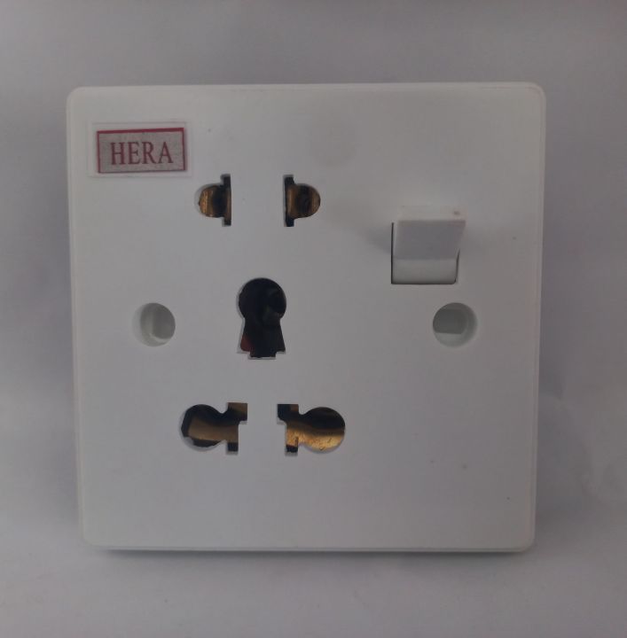 Multi-Functional Power Plug 40A 500V Multi Switch Power Socket Power Plug Board With Neon Bulb - 7 in 1 Power Plug Socket Suitable for UPS, Oven, Fridge, Motor or other Electric Equipment