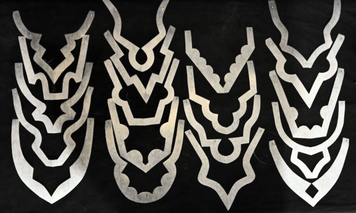Neck Design Bukram Pasting (10 pcs) | Bukram Gala | Neck Bukram Fusing (White Color) for Sewing | Tailoring, Fashion Designing, Boutique, etc (Mix Design 10 Pieces)