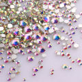 1440Pcs Mix Size Glass Flatback Rhinestone Glitter Crystal AB Round Diamond Non Hotfix Glue On Stone for DIY Nail Art Decoration.