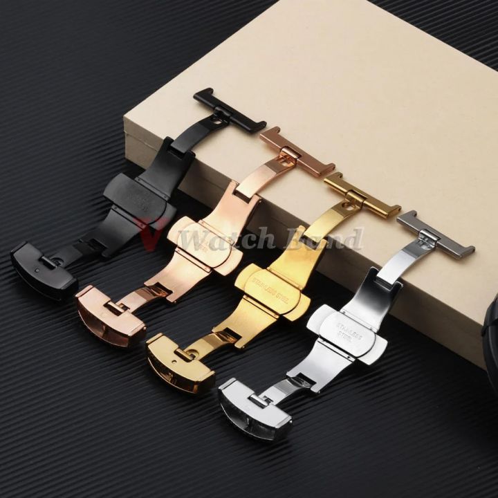 Watch%20Fold%20Buckle%20Double%20Click%20Butterfly%20Watchband%20Push%20Clasp%2014/16/18/20/22mm%20Button%20Deployment%20Clasp%20Buckles%20Watch%20Accessories%20-%20Image%203