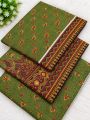 ANZARA 3 Piece Unstitched Suit for Women | Printed Shirt Trouser & Border Printed Dupatta | Elegant Ladies Dress. 