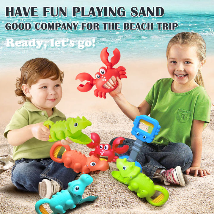 Children's%20beach%20toy,%20lobster,%20dinosaur%20toy%20clip,%20male%20and%20female%20crab%20foot%20pliers,%20robotic%20arm,%20beach%20dredging%20shovel%20set%20-%20Image%203