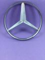 Mercedes monogram logo, emblem, trademark, sign, mark, symbol, stamp, monogram, motif, badge, design, shield or figure. 