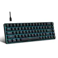 68 Keys Mechanical Keyboard Ergonomics RGB Backlit LED Hot Swappable Blue Switch Gaming Keyboard for PC Laptop Office. 
