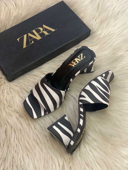 Zara Zebra Heel shoes