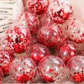 Transparent Confetti Balloons (pack of 10 pcs) multicolor and single colour Foil Sequin Balloons Birthday, wedding , celebration,Party Decoration baby shower anniversary and other event .. 