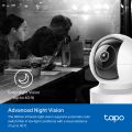 TP-Link Tapo C232 5MP Pan/Tilt AI Home Security Camera, Wireless or Wired Connection, 3K 5MP, 360°, Free AI Tracking, Two-Way Audio, Night Vision, Baby Monitor, Smart Detection and Notifications. 
