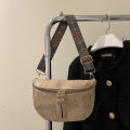 Stylish Hobo Solid Color Satchel Luxury Designer Chest Bag Women's PU Leather Waist Bags Wide Strap Fashion Fanny Shoulder Pack.