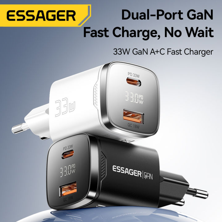 Essager%2033W%20GaN%20USB%20Type%20C%20Charger%20Digital%20Display%20PD%20Fast%20Charging%20For%20%20iPhone%2016%2015%2014%20Pro%20Max%20iPad%20Mini%206%20%20%20S22%20-%20Image%203