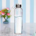 Bengal Glass | Water Bottle | Hydro Hero 500ml Reusable Glass Water Bottle – Clear, BPA-Free, with Protective Sleeve & Leakproof Stainless Steel Cap.