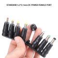 8Pcs Universal DC Plugs Power Adapter Conversion Head 5.5mm x 2.1mm Female to Male Power Supply Adapter Jack Connector Tips for. 