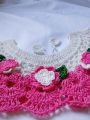 1 piece Kushikatar gola kushikatar baby neck for any size made by Noytar best for summer baby girls Handmade Fashionable cute Crochet Baby Neck Design dress for girls 1 peices white and Green Colour Kushikatar jamar gola crochet babykushikatar jamar gola. 