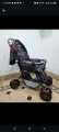 IMPORTED PRAM CHROME AND SEAT ADJUSTABLE Fancy High Quality 2 in 1 Pram Stroller Buggy Travel Carriage Pushchair8 Big Tyres Alloy Foldable Baby Stroller For Newborn Double Handle / Rubber Tyres. 