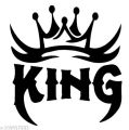 King Sticker Car Sticker Bike Sticker Black. 
