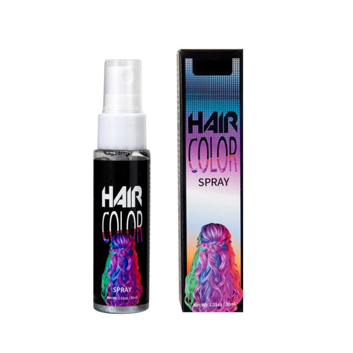 30ml Temporary Hair Color Spray Dye Tinted Lasting Security Timesaver Diy Hair Color Spray Cosplay Hair Styling Art For Men Wome