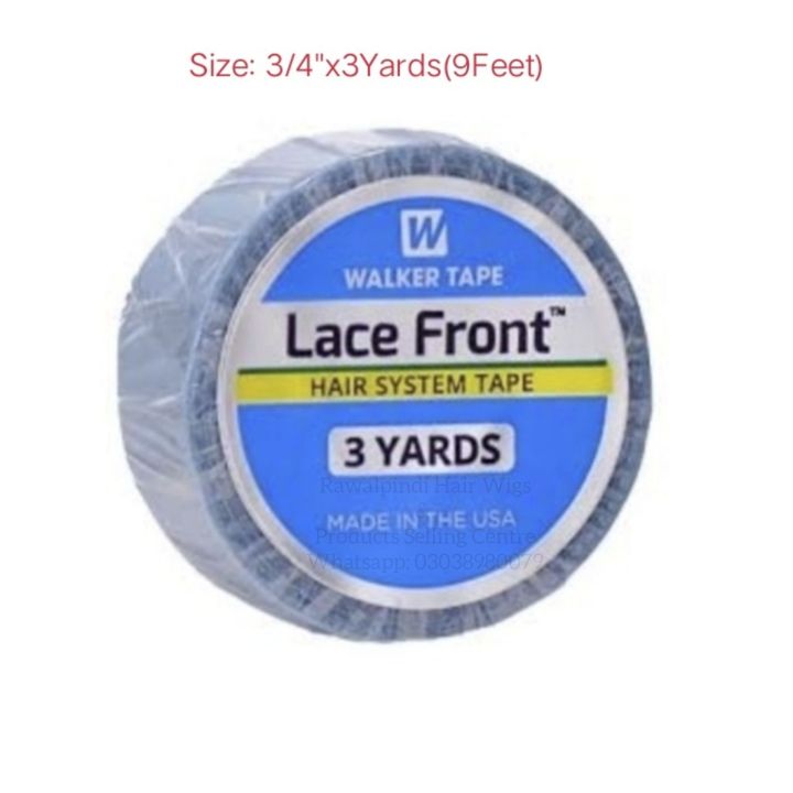 Walker's Lace Front Tape, 3/4"x3Yds(9Feet), Blue Wig Tape, Lace Wig Tape, Lace Front Wig Tape, Double Tape For Wigs, Hair Extension Tape, Hair Wig Tape