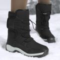 Brand Men's Winter Shoes Waterproof Men's Boots Warm Plush Couple Snow Boots Outdoor Non-slip Hiking Boots Men Work Ankle Boots. 