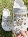 26pcs Hole Shoes Accessories, Including Detachable Star, Flower, Bear Design Shoe Charms, Suitable For Sandals & Beach Shoes & H.